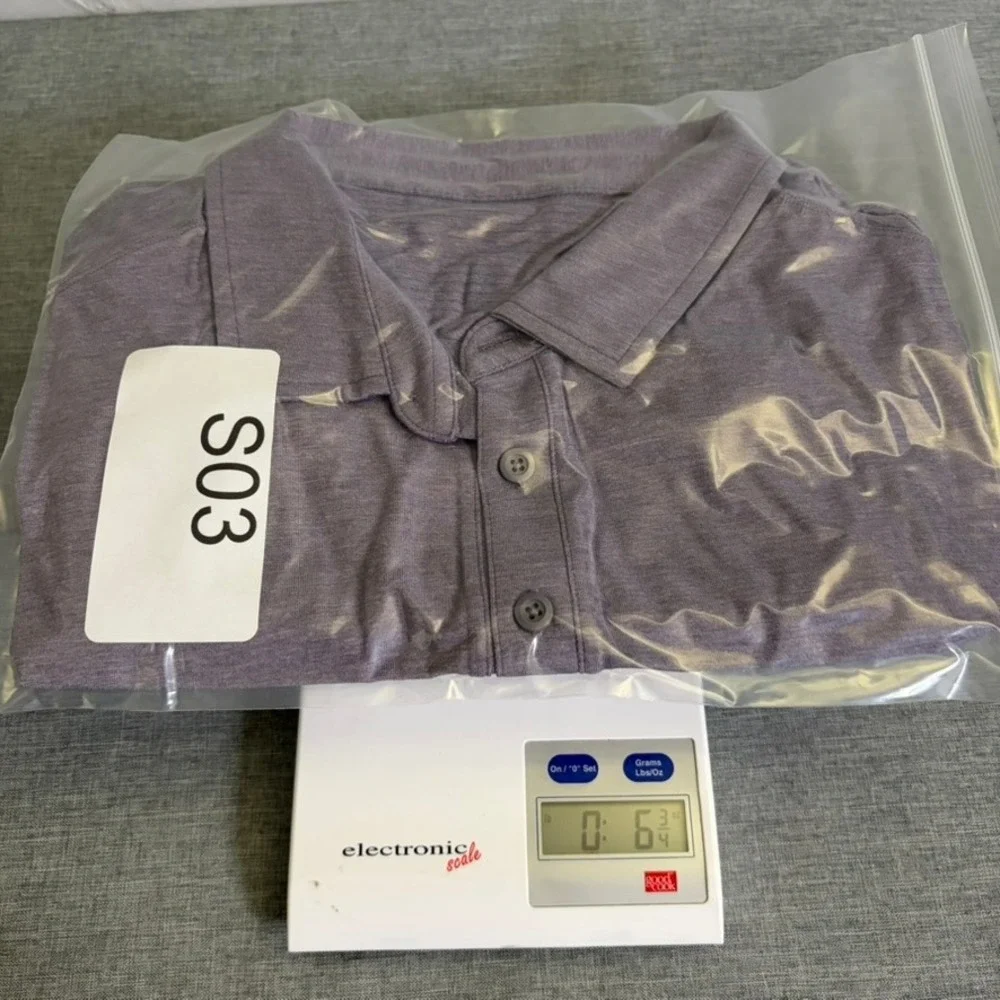 Lululemon Evolution Polo Shirt Mens Large Purple Heathered Short Sleeve Golf